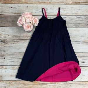 Girls....2 in 1 summer dress...navy and pink